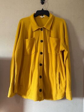 Maurice’s XL Mustard Yellow Button Up Shirt Jacket